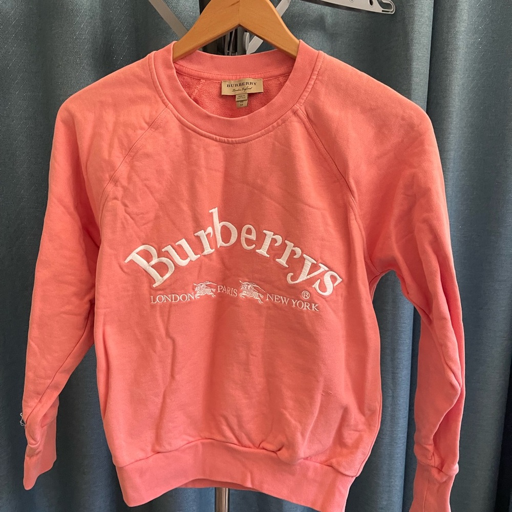 Burberry cotton sweater, peach color, light